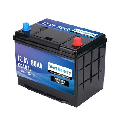 jakość 12V 80Ah LiFePO4 głęboki cykl i bateria uruchamiająca 800CCA Bluetooth - 1024Wh Solar Marine RV Off-Grid Lithium Battery With Smart BMS fabryka
