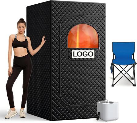 jakość Fabryczna Sprzedaż Bezpośrednia OEM ODM Przenośna Sauna z Włóknem Węglowym i Ceramicznym Ogrzewaniem – Hurtownia Domowe Spa z Oświetleniem Nastrojowym RGB i Składanym Krzesłem fabryka