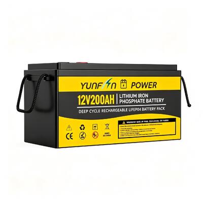 jakość LiFePO4 Bateria głębokiego cyklu 12,8V 200AH 2560Wh Litowo-żelazowo-fosforowa bateria z wbudowanym BMS 5000 cykli fabryka