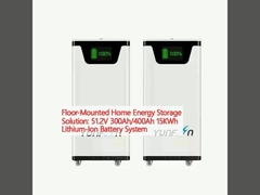 Rozwiązanie do magazynowania energii w domu zamontowane na podłodze: 51.2V 300Ah/400Ah 15KWh System baterii litowo-jonowej