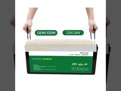 Recykling prostokąta litowo-jonowa 6000 razy zestaw baterii akumulator klasy A z wyświetlaczem LED 12V 120ah ze zwiększoną wydajnością